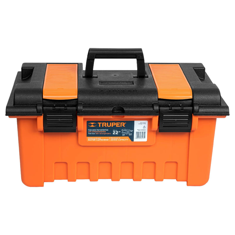 CAJA HERRAMIENTA TRUPER PLASTICA NARANJA 22"