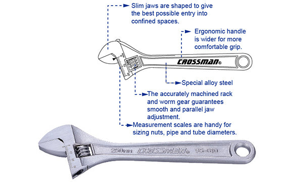 LLAVE FRANCESA CROSSMAN 8"